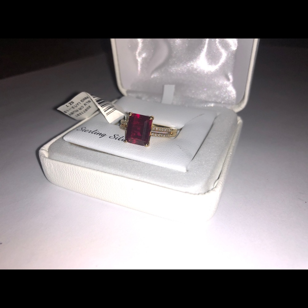Ruby and Gold plated ring